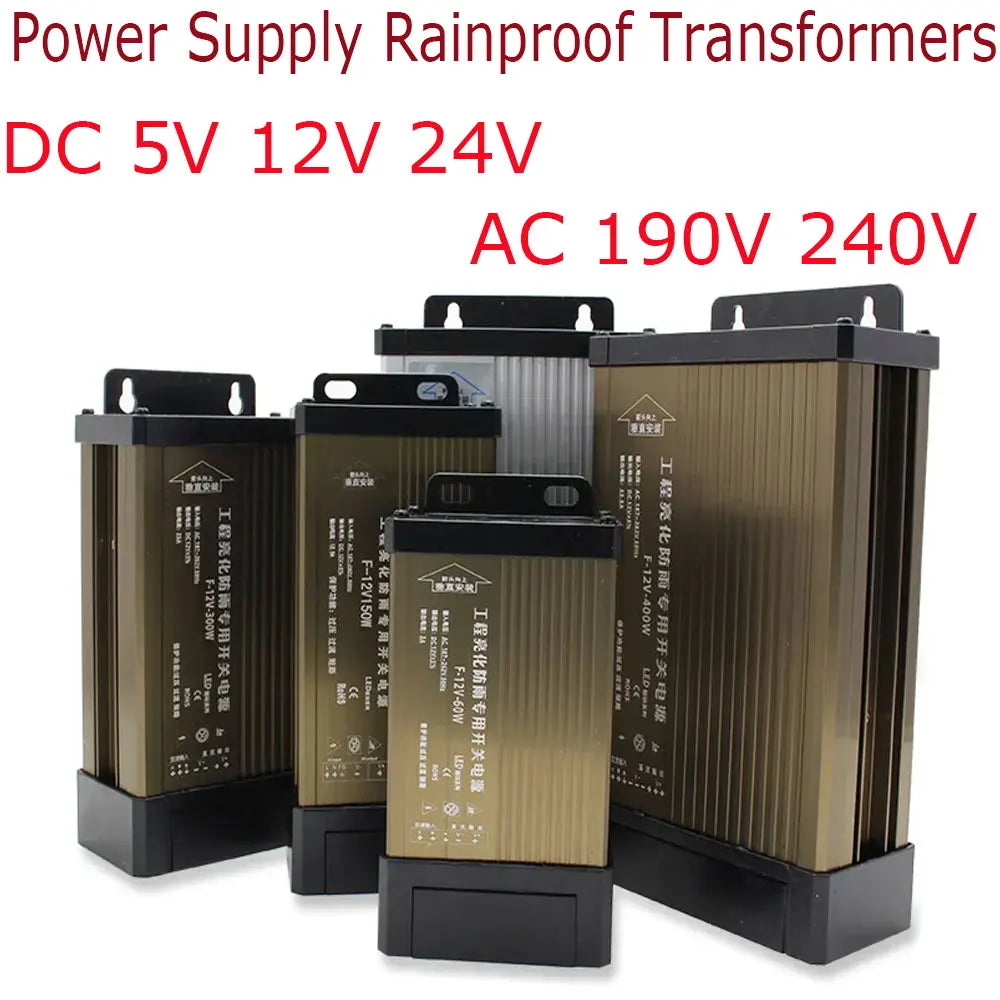 Switching Power Supply 5 12 24 V Volt 220V AC TO DC 12V Transformer 100W 200W 300W 400W 500W 600W Outdoor Rainproof Power Supply Oasis Select 190V 240V 5V 40A 200W