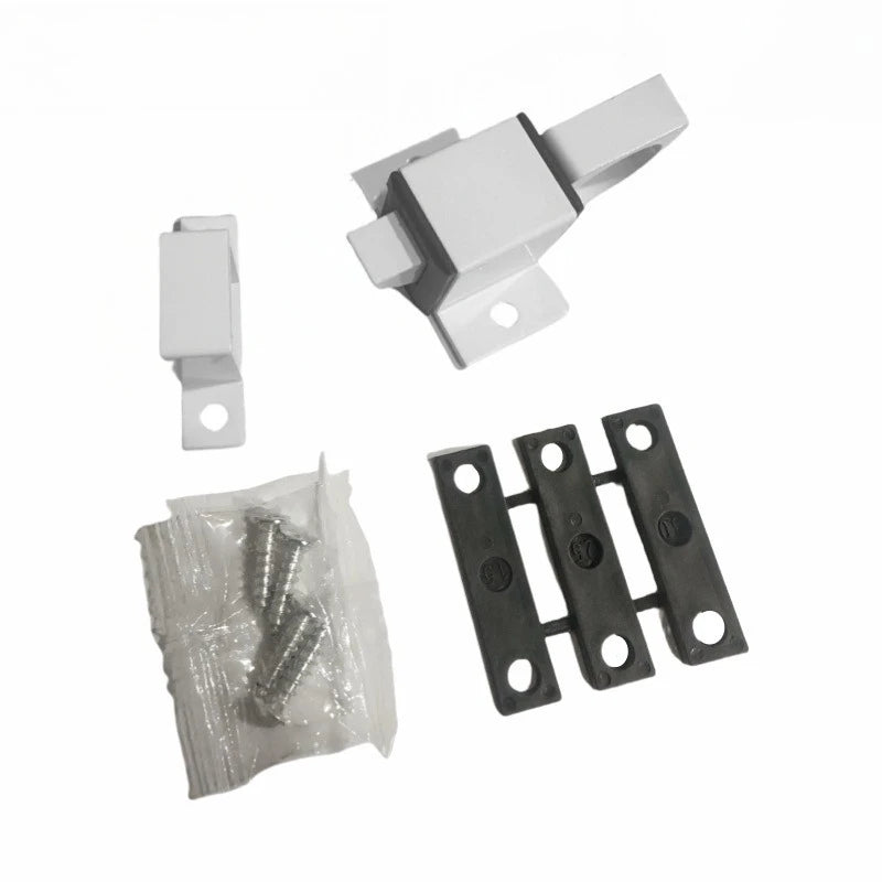 Finger Push Rebound Latch Full Set With Mount Brackets Fasteners Silent Pop Out Lock For Cabinet Wardrobe Furniture Oasis Select WHITE