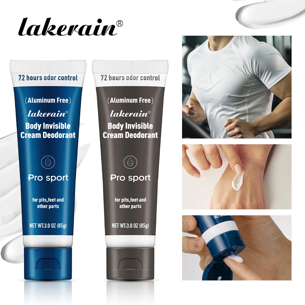 Body Invisible Deodorant 72h Long-lasting Odor Protection Natural Ingredients Aluminium Free Invisible Deodorizing Cream For Men Oasis Select