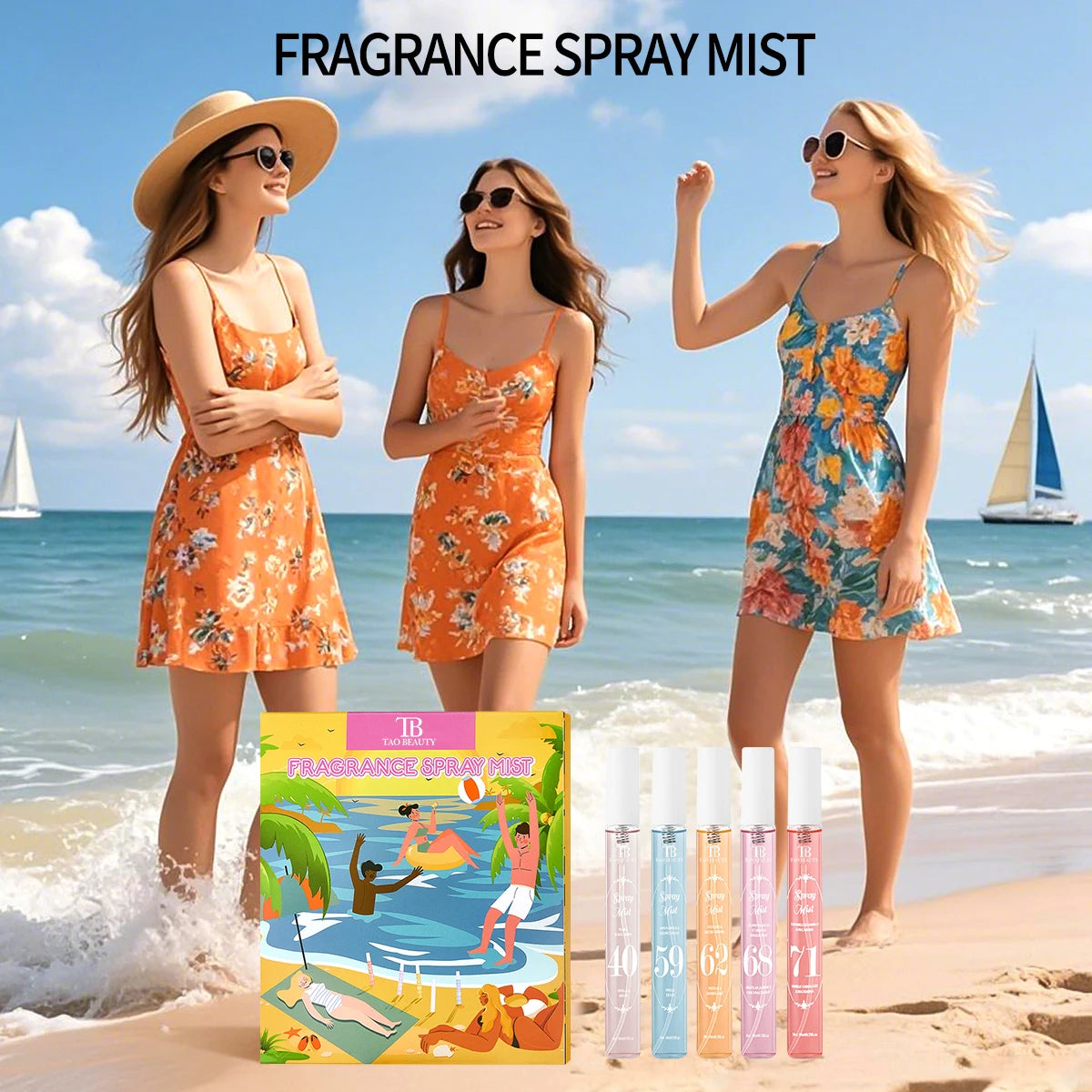 5-Piece Alcohol-Free Floral & Fruit Fragrance Spray Set 10ml Fragrance Spray Set Oasis Select