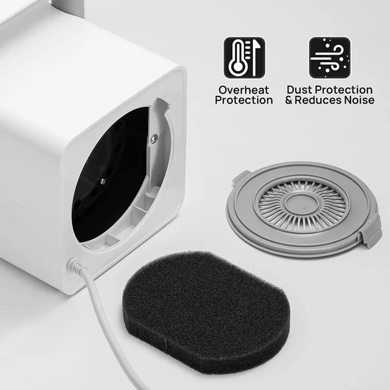 Lonic High Velocity Pet Hair Dryer 4.3HP Adjustable Heating Speed Dog Cat Blower LCD Digital Display Touch Control 4 Nozzles Oasis Select