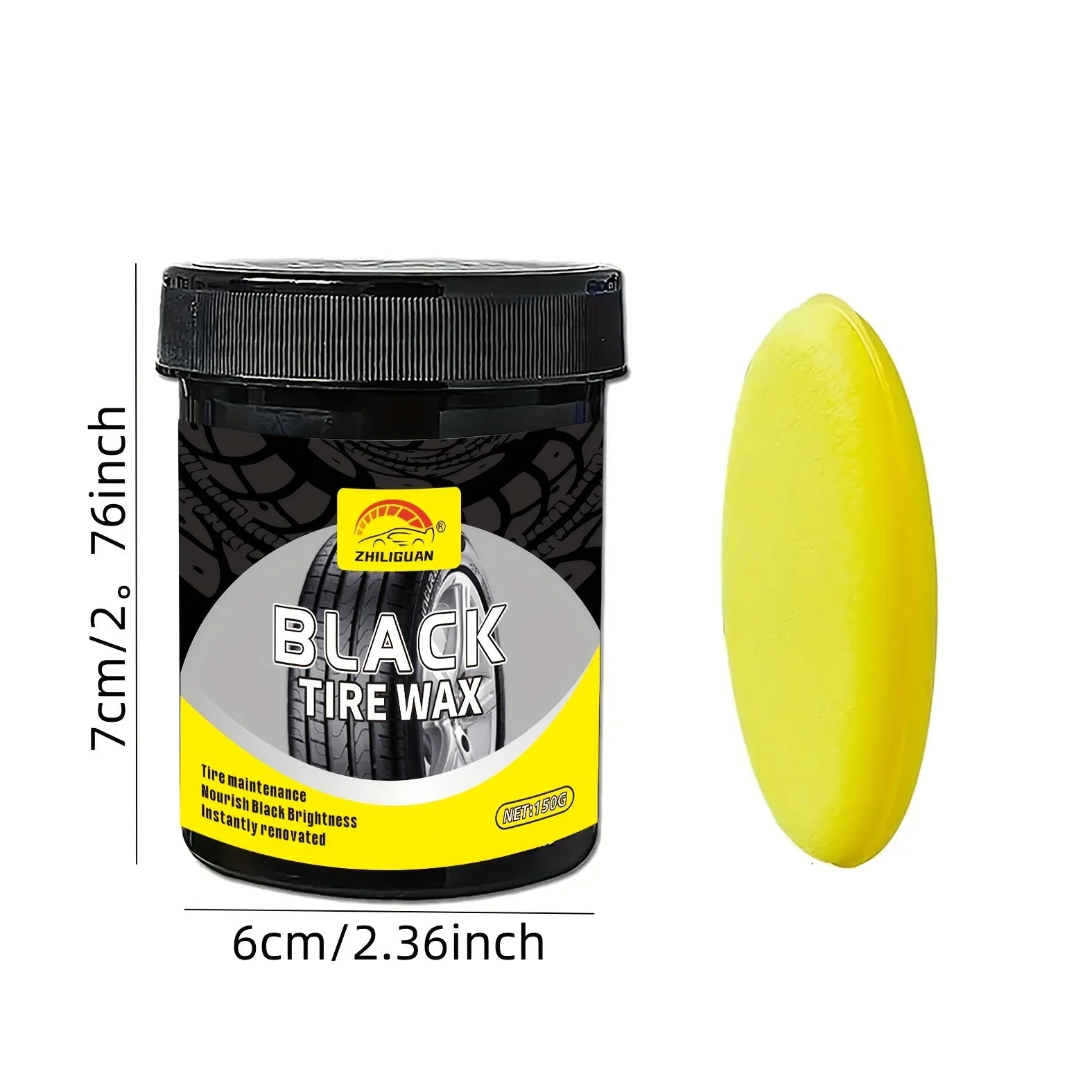 Black Tire Wax – Glossy Tyre Restorer & Coating Agent