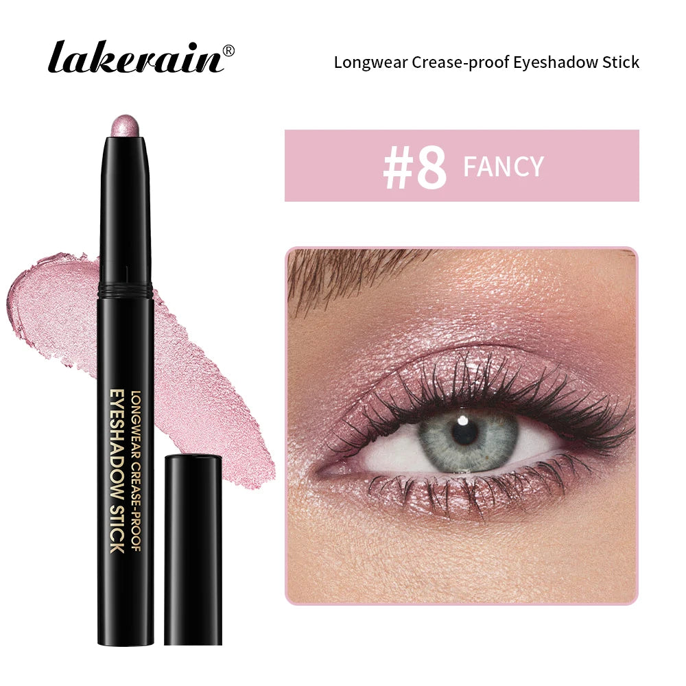 10 Colors Longwear Crease-proof Eyeshadow Pencil Stick Lasting Glitter Shimmer Matte Eye Shadow Highlighter Pen Eyes Makeup Too Oasis Select 08 FANCY