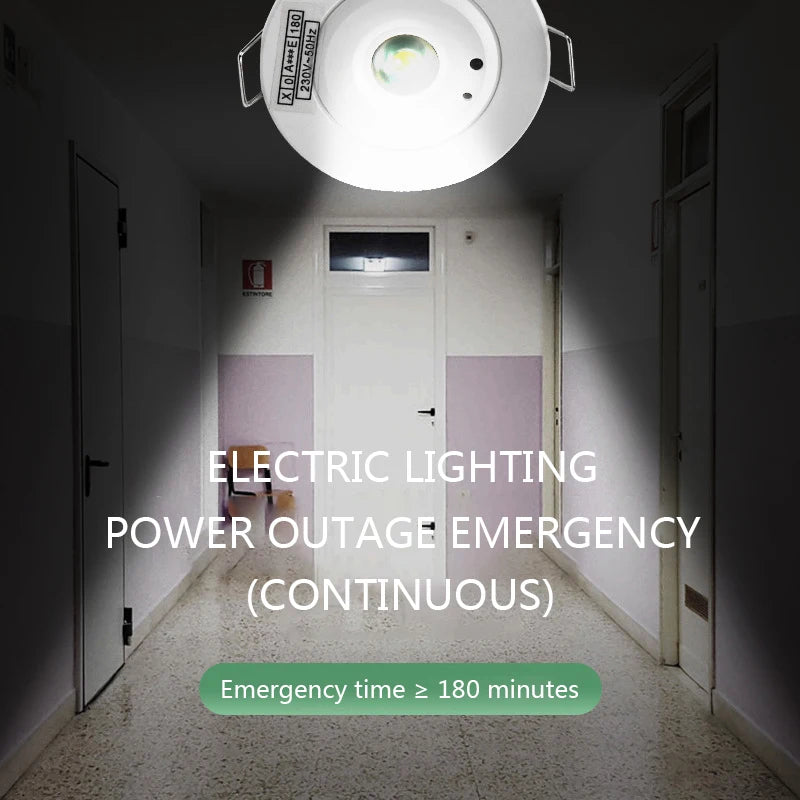 3W LED Emergency Downlight | Fire-Retardant | 3-Hour Backup