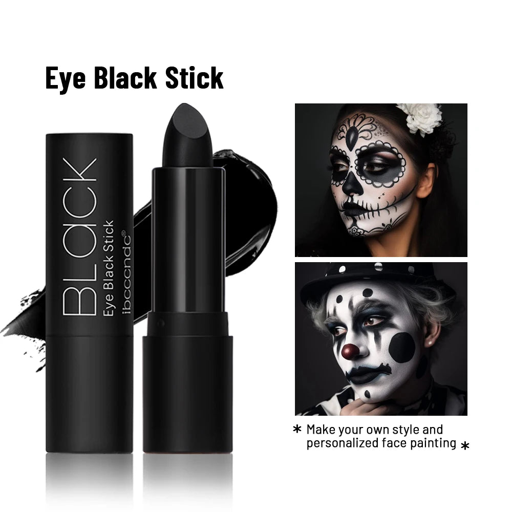 Black Cream-Blendable Face Body Paint Stick for Adults Children Eye Black Softball Football Baseball Sportsfor Halloween Makeup Oasis Select