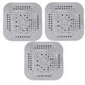 3PCS Drain Hair Catcher Filter Sink Anti-blocking Strainer Bathtub Shower Floor Silicone Stopper Cover Kitchen Bathroom Accessor Oasis Select Grey 3pcs
