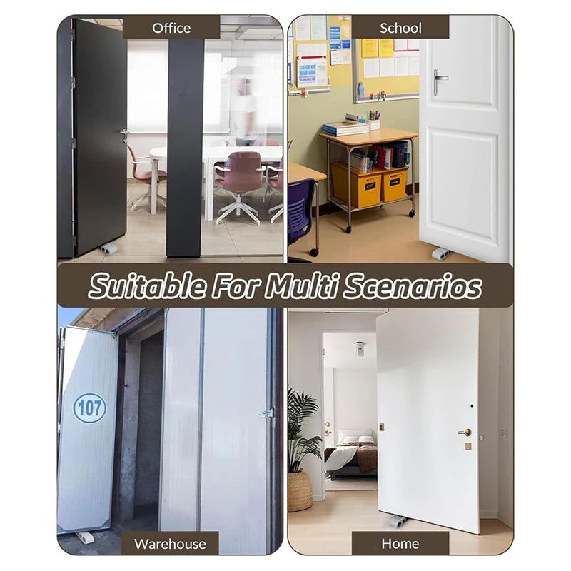 WISH 3Pack Door Stops For Bottom Of Door, Rubber Door Stopper Wedge With Holder, Door Holder To Keep Door Open Oasis Select