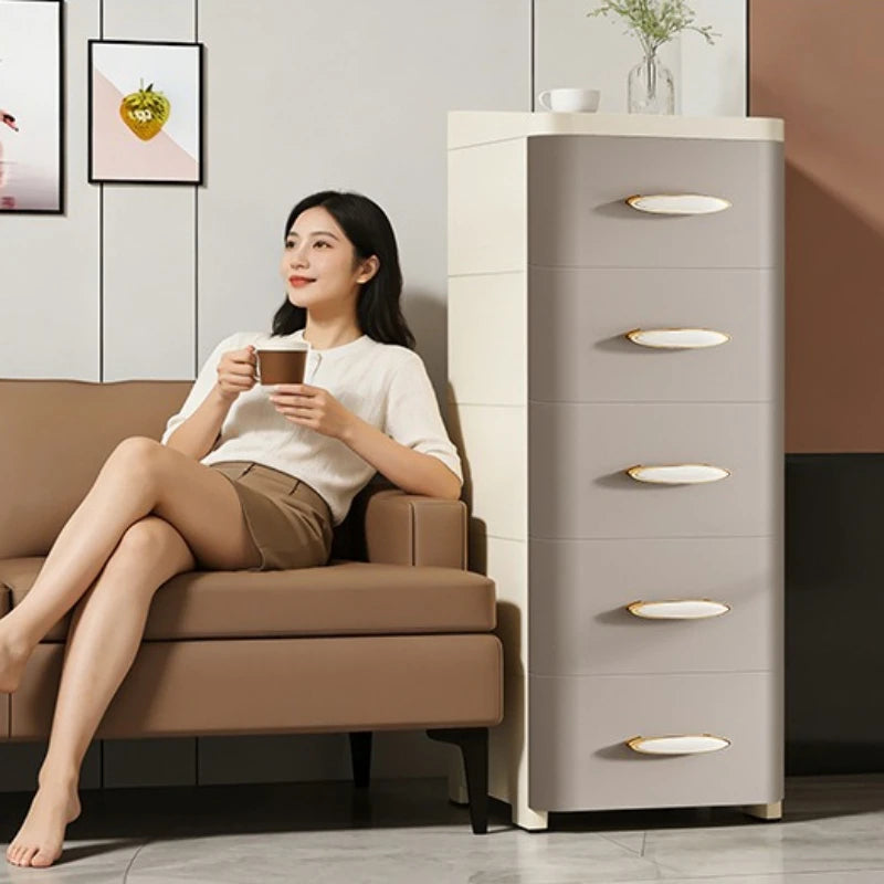 Thickened storage cabinet, drawer type household storage, plastic children's locker, wardrobe finishing box, chest of drawers Oasis Select