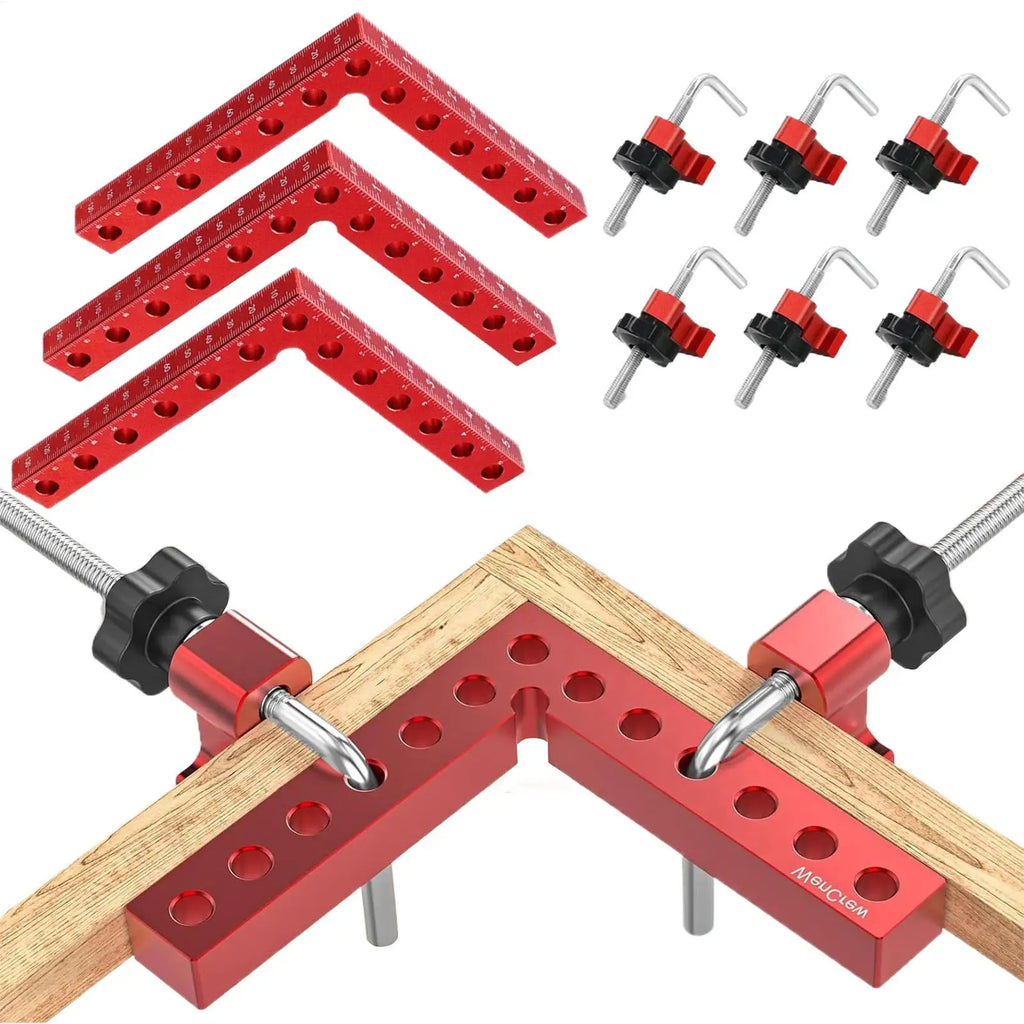 Corner Clamp 90 Degree Aluminum Alloy Metal Corner Clamps For Woodworking Positioning Squares Fixed Right Angle Clamp Hand Tool Oasis Select