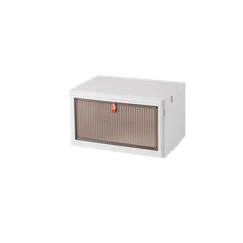 Transparent folding shoe box storage box installation-free artifact shoe rack dust-proof dormitory assembly plastic simple shoe Oasis Select White layer