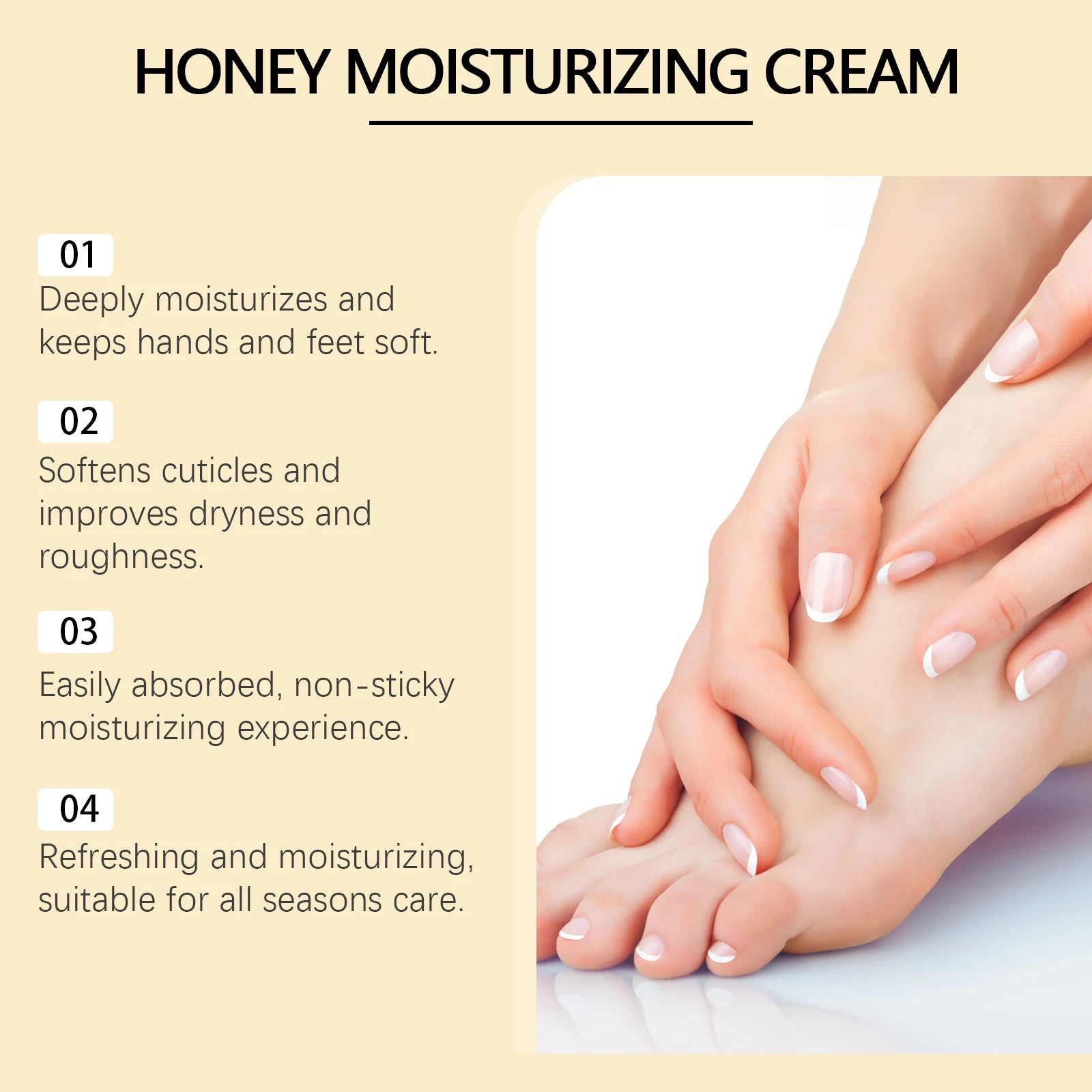 OceAura Honey Hand & Foot Cream – Moisturizing, 20g Hand & Foot Cream Oasis Select
