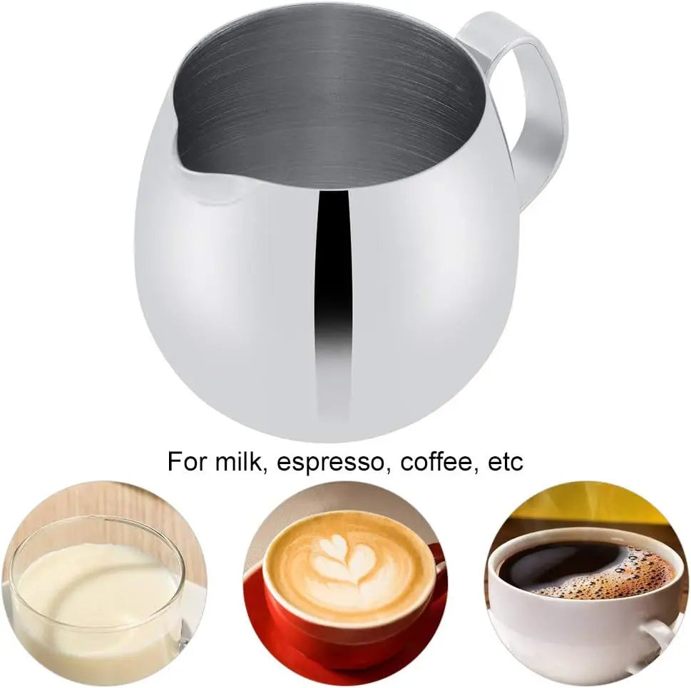 10oz Stainless Steel Milk Frothing Pitcher – 300ml Precision Spout for Latte Art, Barista-Grade Steaming Jug, Coffee Accessories Oasis Select