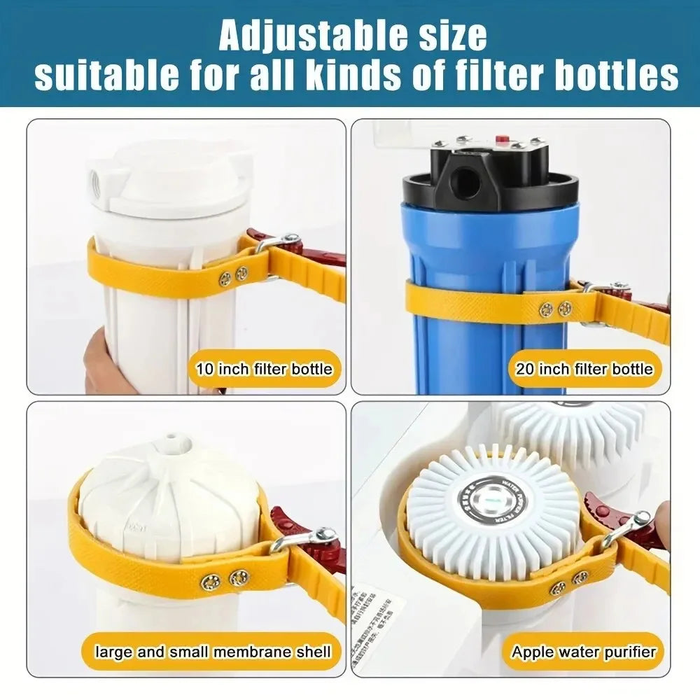 8IN Belt Wrench Oil Filter Puller Strap Spanner Chain Wrench Strap Opener Adjustable Strap Opener Cartridge Disassembly Tool Oasis Select