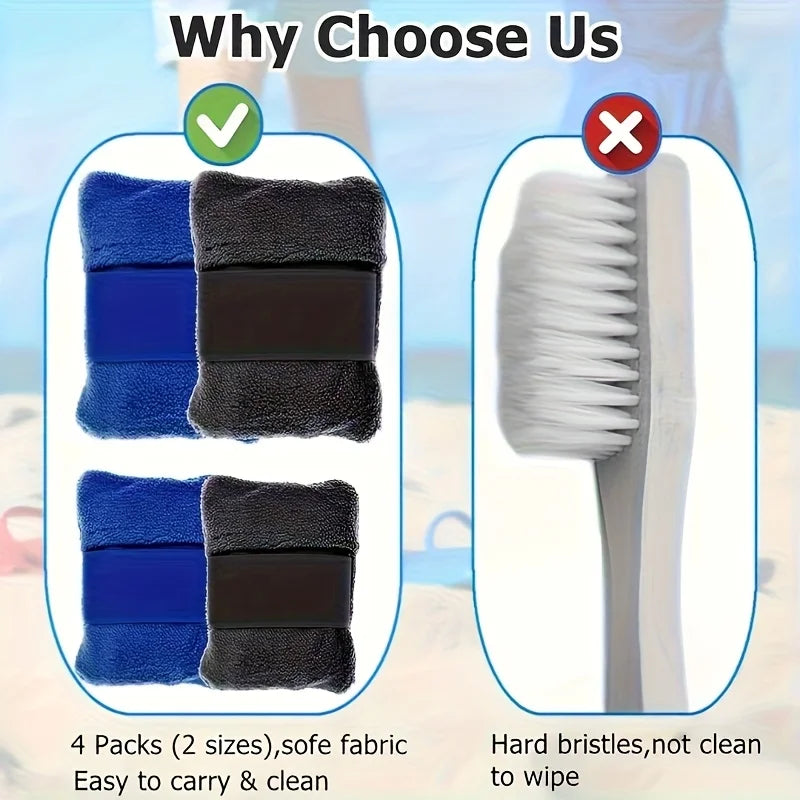 1Pc Portable Cleaning Cloth Sand Removal Brush, Battery-Free Ergonomic Design & Exfoliating Bristles for Beach & Body Cleaning Oasis Select