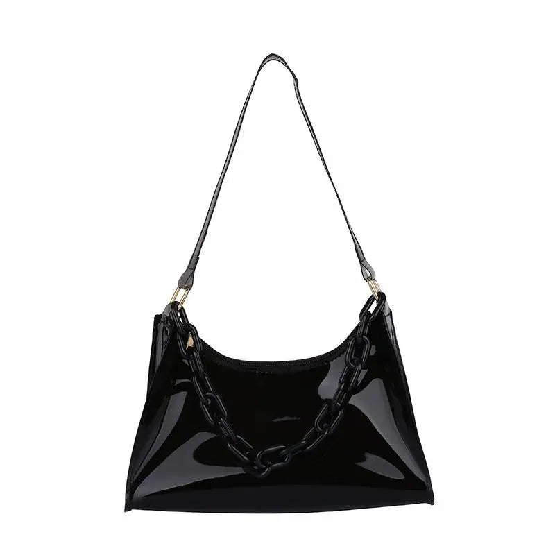 Fashion Clear Jelly Shoulder Bag Women Transparent Waterproof Messenger Handbag Stylish Purse for Summer Beach Outings Oasis Select Black