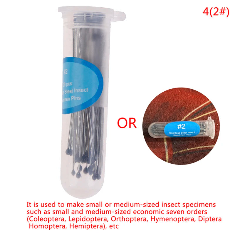 100Pcs Stainless Steel Insect Pins for School Lab Entomology Research - Educational & Scientific Specimen Needles Oasis Select 42