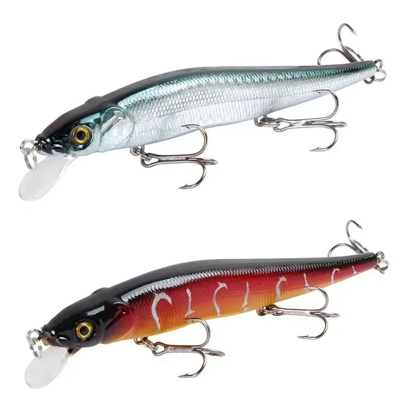 1/2pcs Fishing Lure 11.5cm/14g Minnow Crankbait Wobblers 3D Eyes Perch Artificial Bait Pike Carp Bait Swim Bait Fishing Pesca Oasis Select Mix-2pcs 7