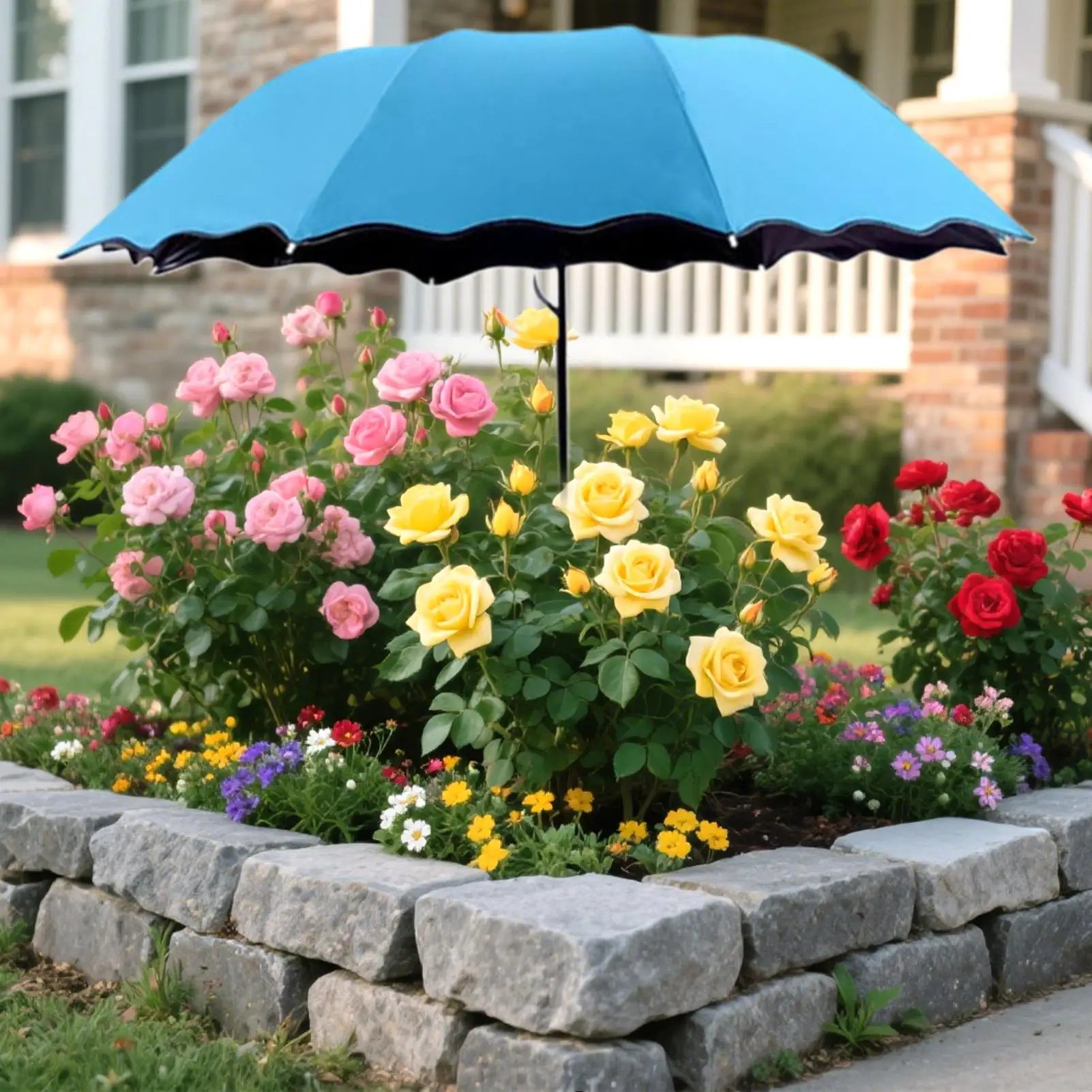 Plant Shade Umbrella with Metal Stake Weatherproof Sun Shade Cloth Outdoor Plant Flowers Potted Sun Protection Garden Supplies Oasis Select