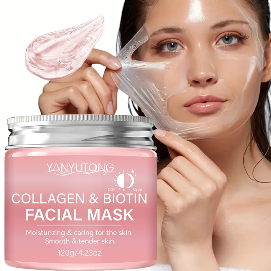 Collagen Peel Mask, Biotin Collagen Wrap Mask Day and Night, Deep Hydration, Night Care Mask Cream. Oasis Select