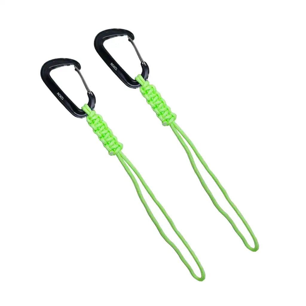 Scuba Diving Safety Anti-Loss Tether For Dive Light Torch Camera Dive Luminous glow Lanyard with 12KN Snap Hook Oasis Select Black2pcs