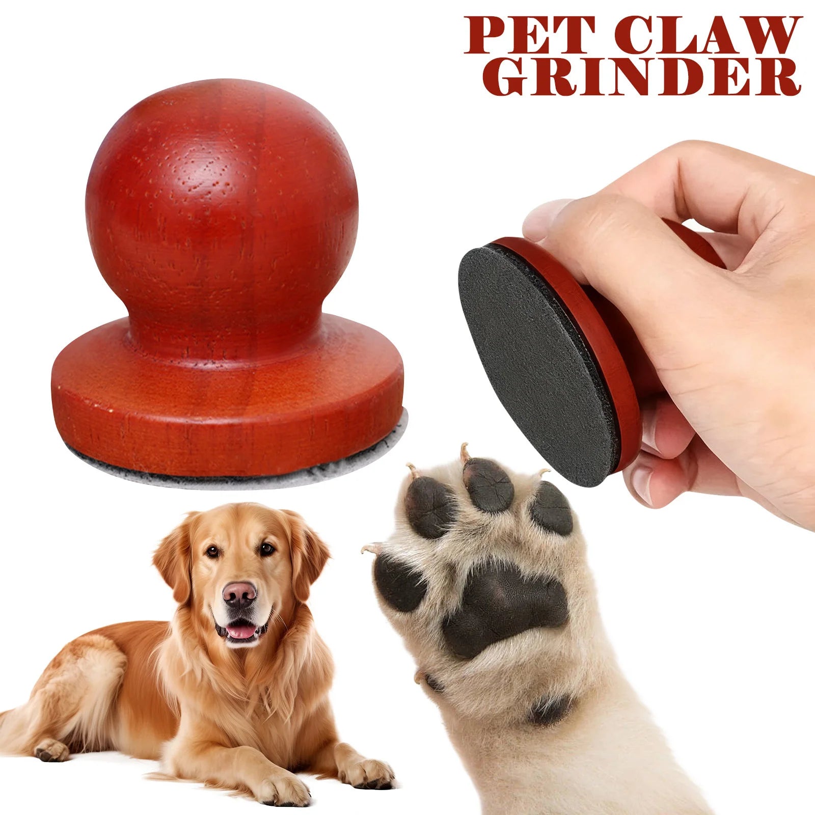 Dog Nail File Set – Wooden Scratching Board & Claw Grinder Pet Nail Grooming Tool Oasis Select