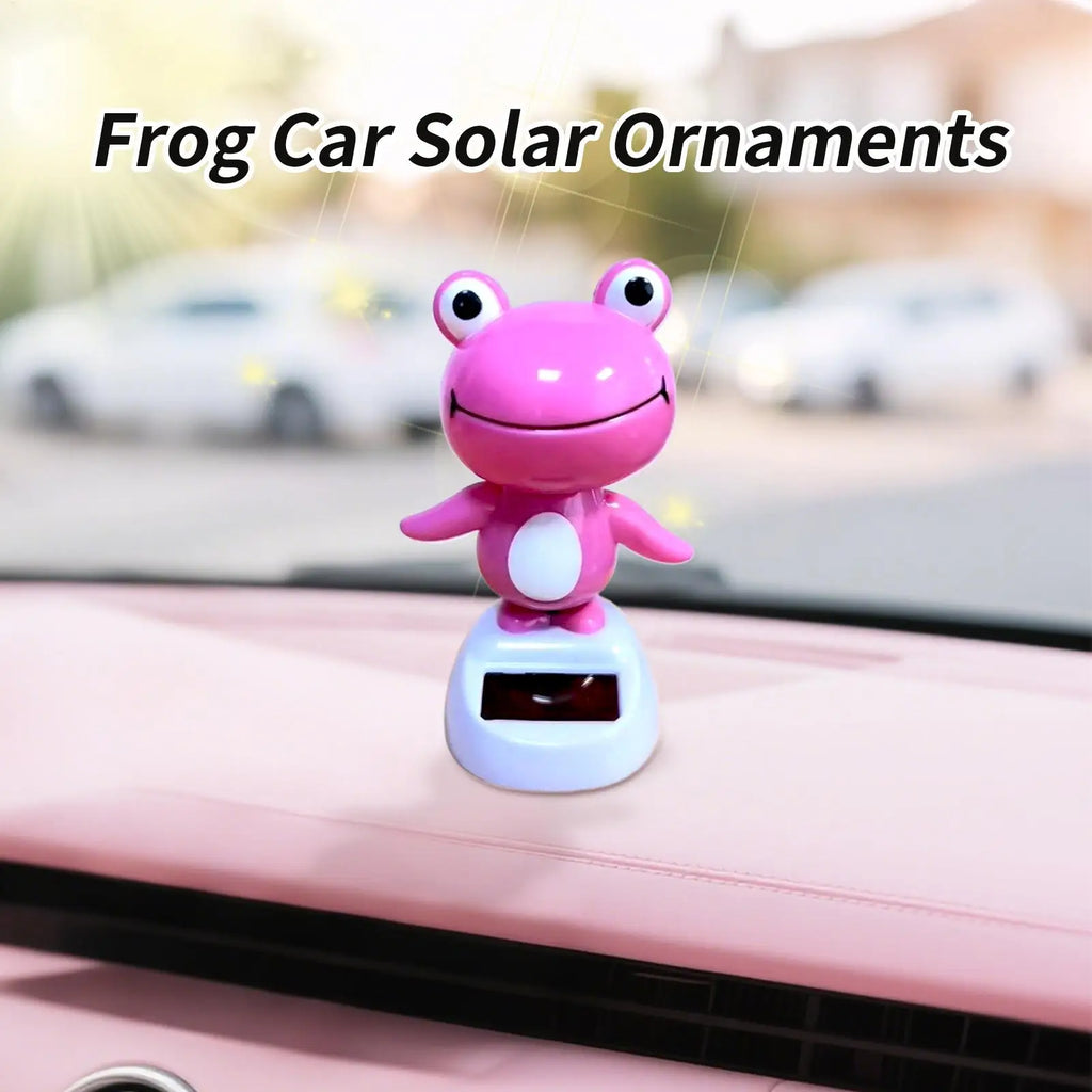 car Dashboard Accessories Frog Dashboard Center Console Ornament Solar Powered Auto Interior Decoration for Automobile Vehicle Oasis Select