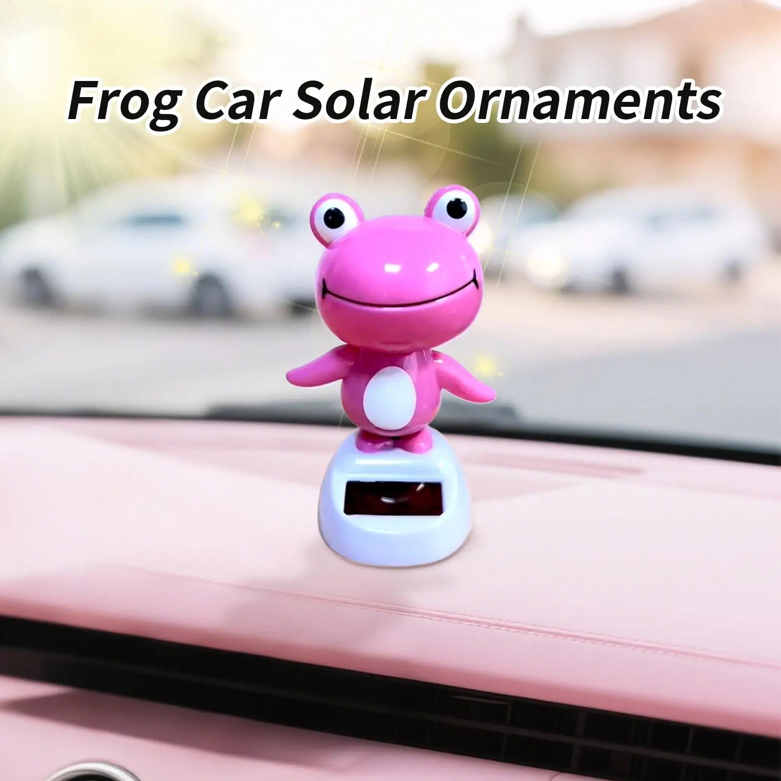 car Dashboard Accessories Frog Dashboard Center Console Ornament Solar Powered Auto Interior Decoration for Automobile Vehicle Oasis Select