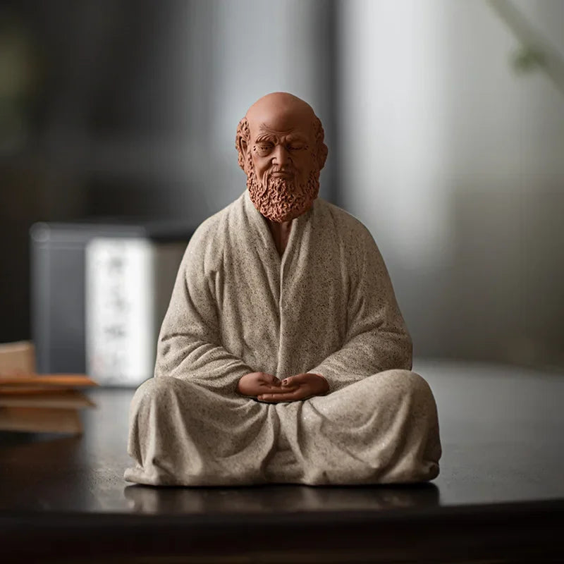 Chinese Zen Ceramics Buddha Buddha Zen Living Room Home Decoration Study Desktop Decoration Home Decoration Accessories Oasis Select A