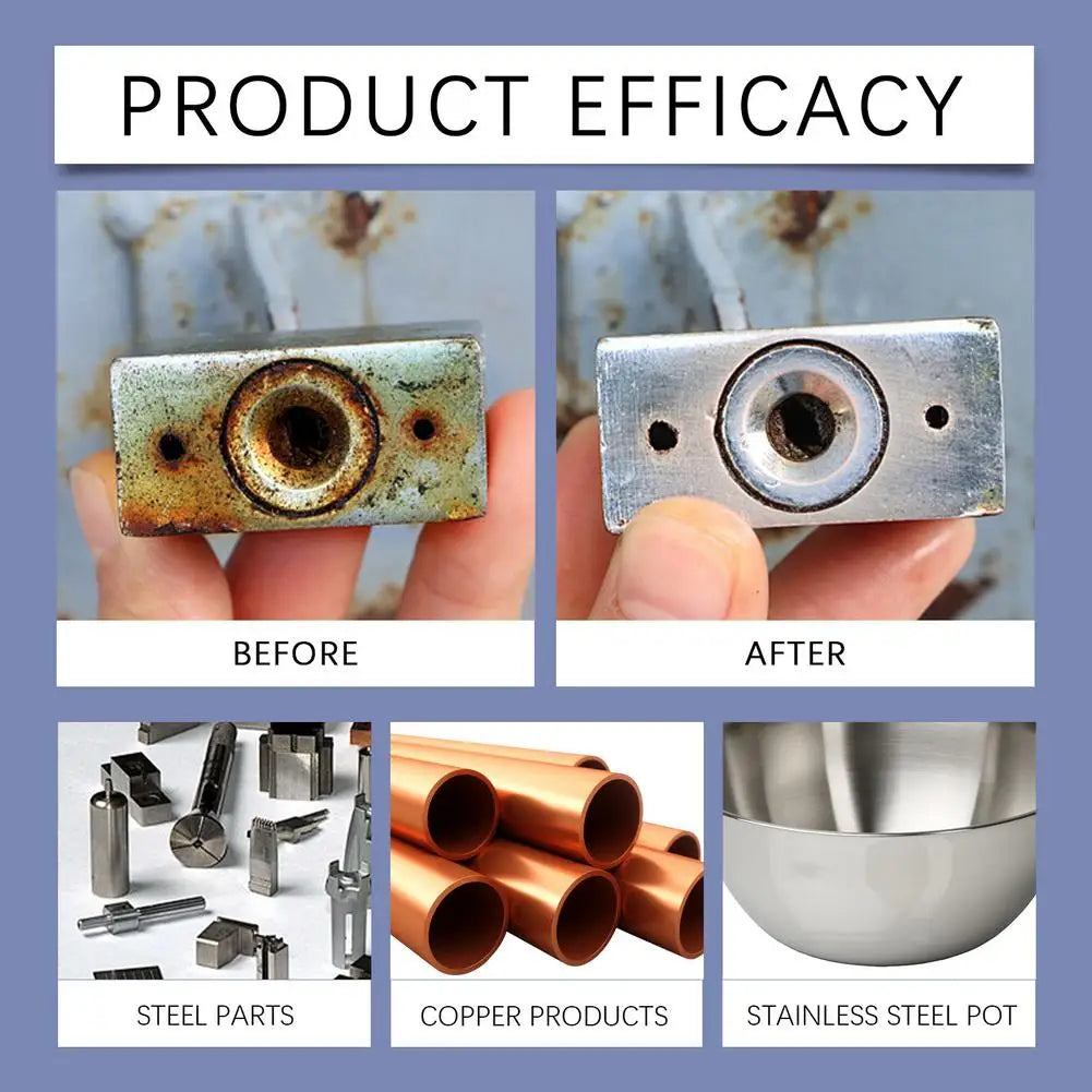 120ML Heavy-Duty Metal Rust Remover Powerful Fast Acting Rust Dissolver & Anti-Rust Coating For Metal Car Multi-Surface Cleaner Oasis Select