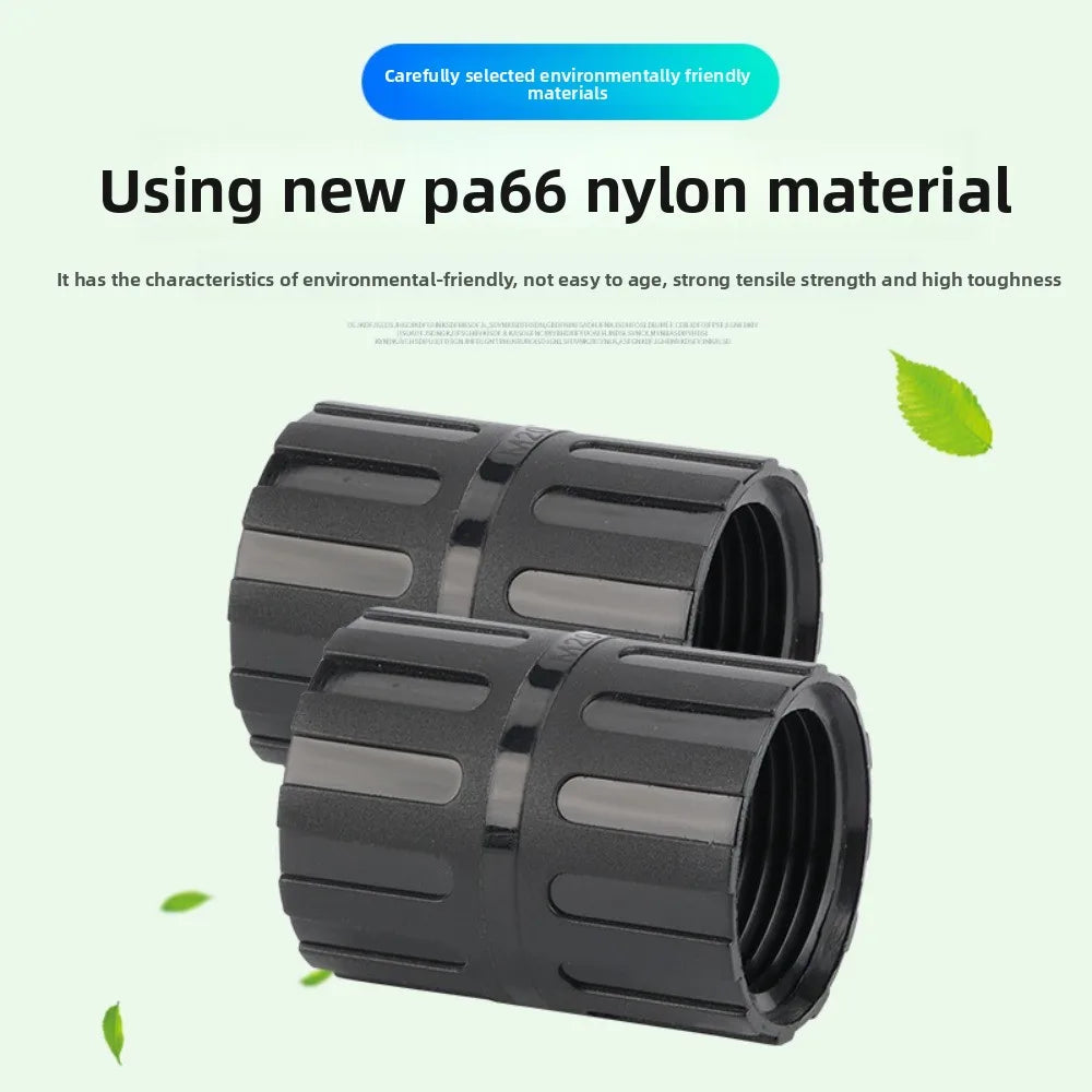 10pcs Internal Thread Cable Waterproof Connector Plastic Female Thread Adapter Intermediate Coupler Butt Joint Converter Nylon Oasis Select