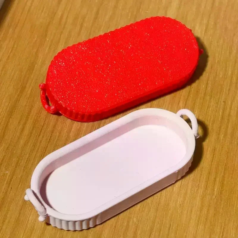 Dollhouse Miniature Kitchen Accessory, Single Piece Simulative Elliptical Plate Food Scene Oasis Select