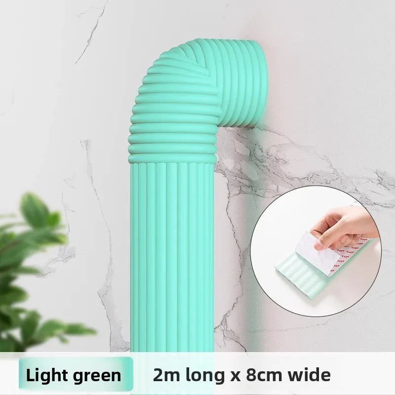 1-5pcs 2M Decorative Pipe Sleeve for Fire Sprinkler Sewage AC Heating Tubes Indoor Hide Ugly Utility Lines Creative Home Decor Oasis Select Green 5PCS