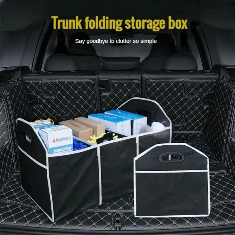 1pc Universal Car Trunk Organizer Portable Foldable Waterproof Auto Storage Bag With 3 Compartments For SUV Truck Van Sedan ﻿ Oasis Select