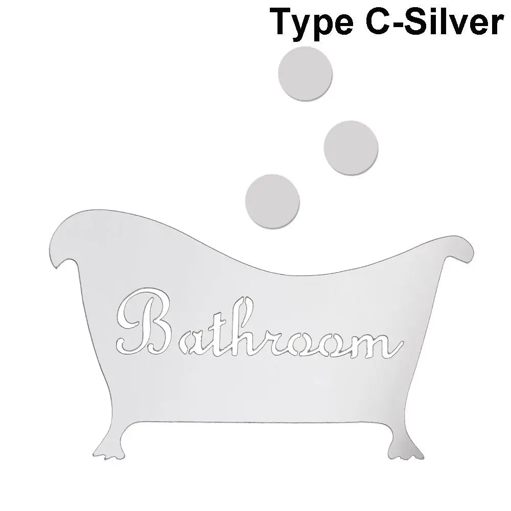 Self-adhesive Mirror Surface Wall Stickers 3D Pebble Decals Removable Vinyl Mural Art Wall Decal Living Room Ornament Oasis Select silver Type C