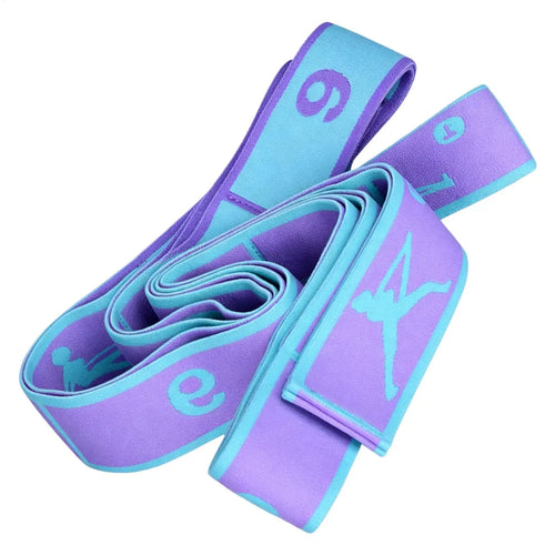 Multi Stage Yoga Stretch Band Latin Dance Stretch Band Correct Postures 12 Grid Elastic Band Digital Band Strap Belt Fitness Oasis Select