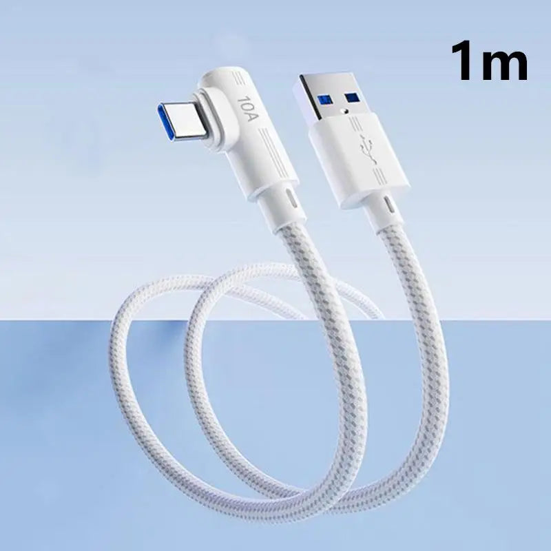 240W USB-A to USB-C 90° Fast Charging Cable 1M 1.5M 2M