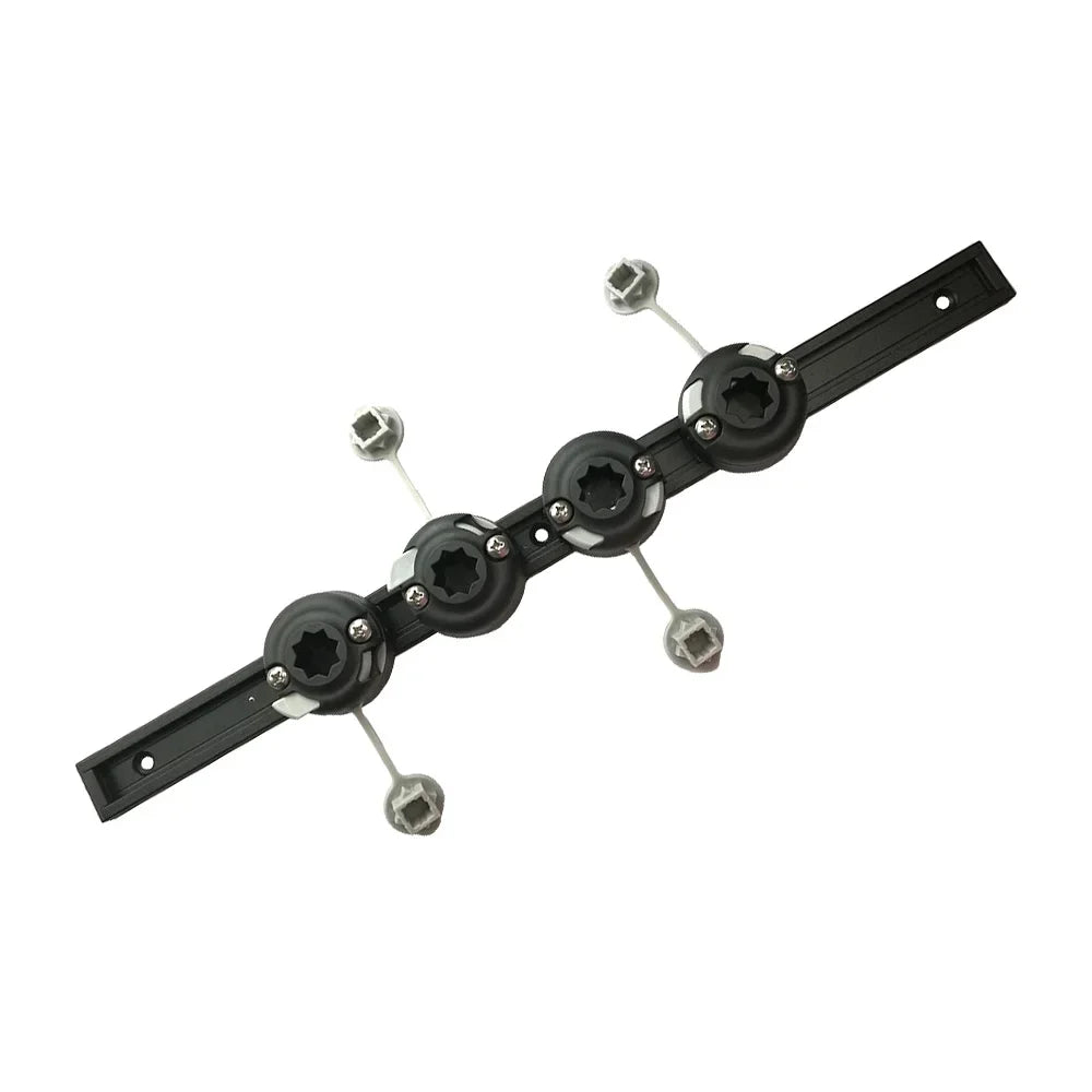 Kayak Aluminum Slide Track Rails Bracket with four Fishing Rod Holder Mounting Base DIY kayak systems Oasis Select 1 set