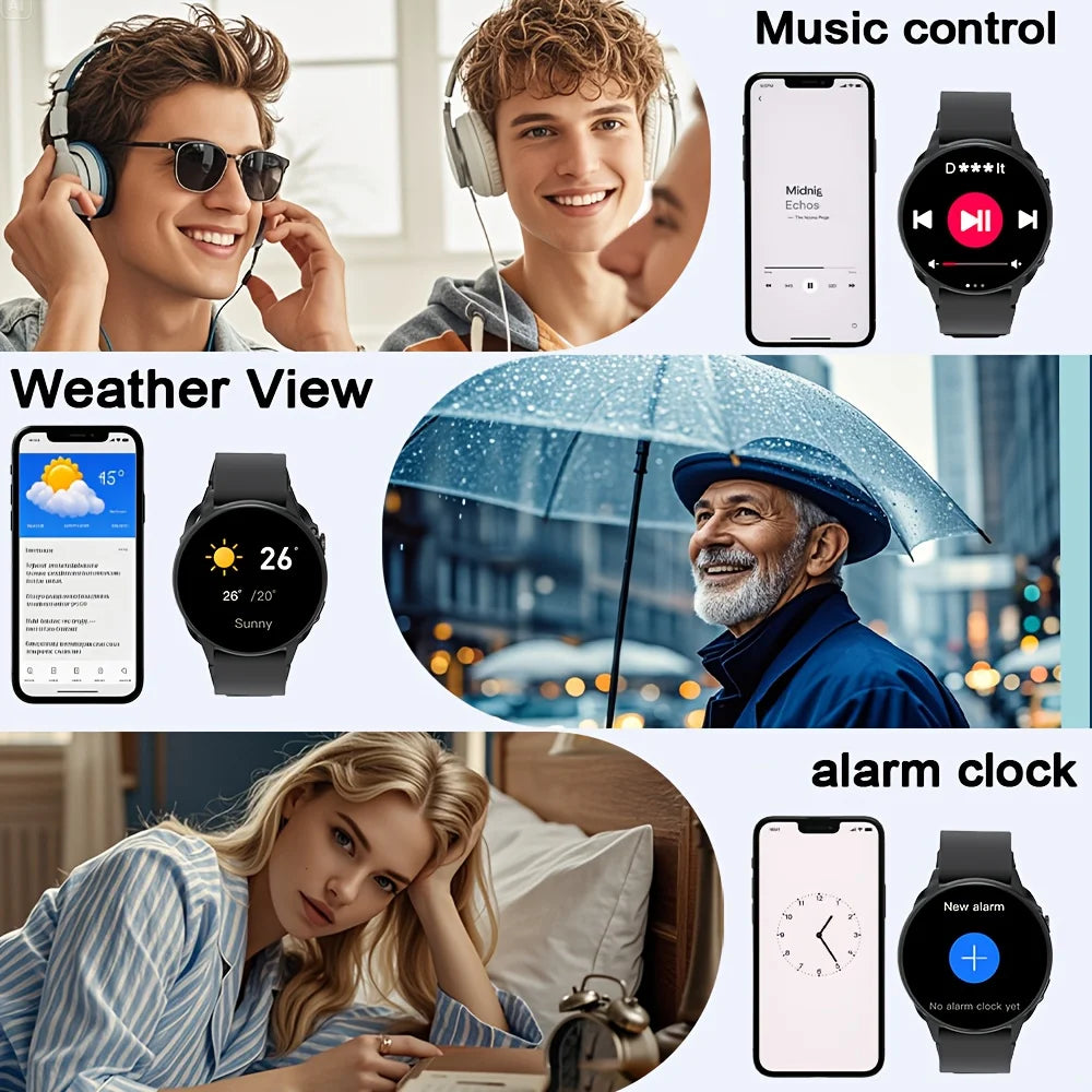 ERUN Smartwatch – Round Screen, Wireless Calls & Sports Mode