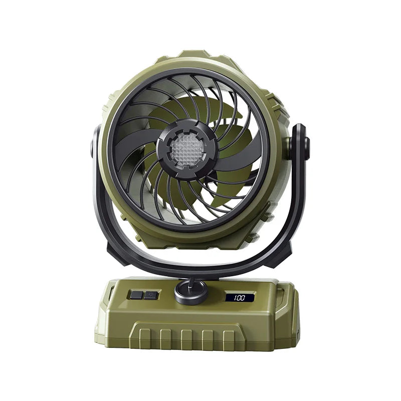 URGGU 6" Camping Fan | 100 Speeds, LED Light & Digital Display