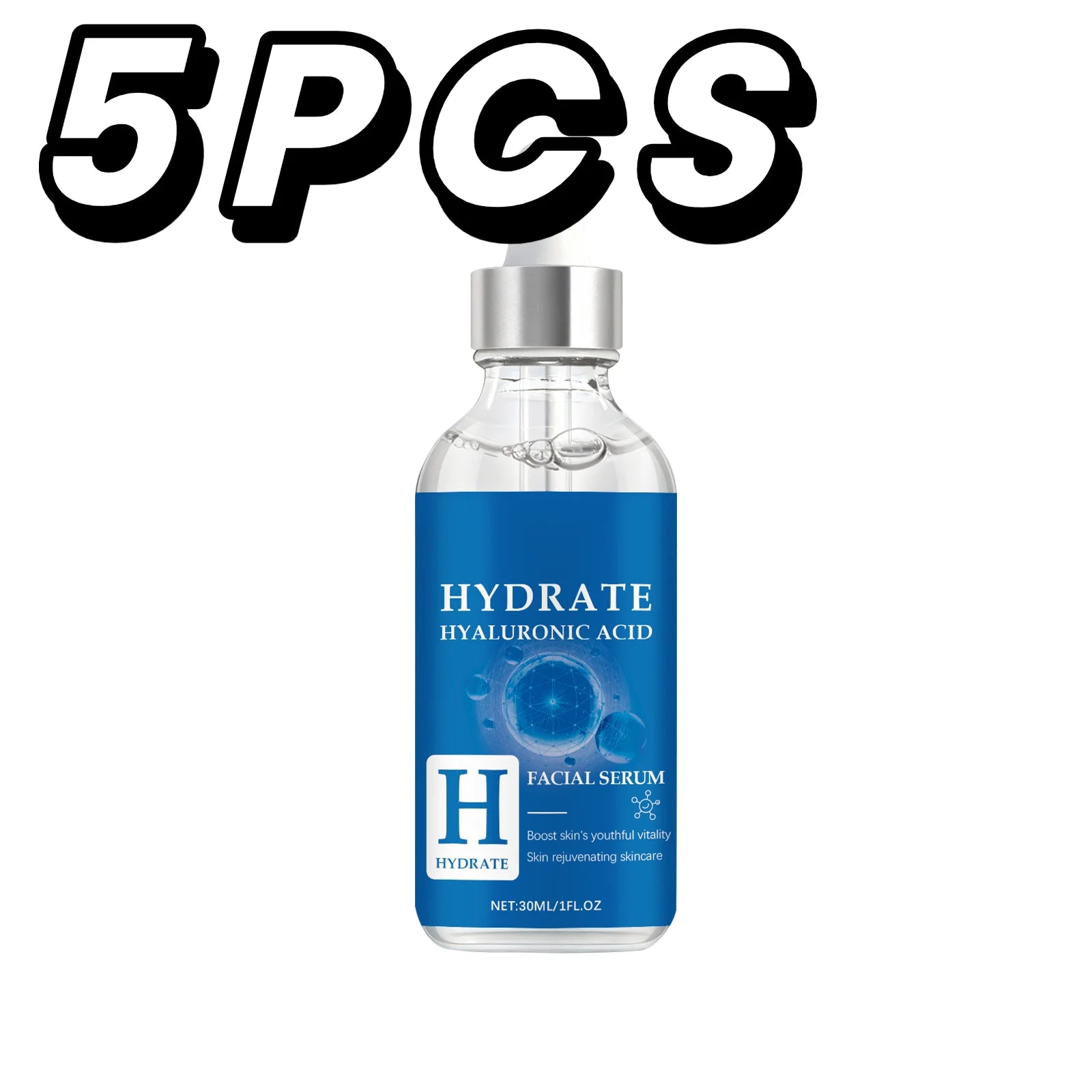 Hyaluronic Acid Face Serum – Deep Hydration, Fragrance Free Hydrating Face Serum Oasis Select 5PCS