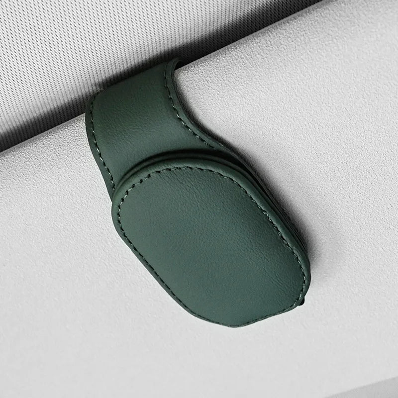 Automotive Car Sun Visor Glasses Case Magnetic Sunglasses Clip Card Ticket Holder Stand Fastener Pen Eyeglasses Accessories Oasis Select R