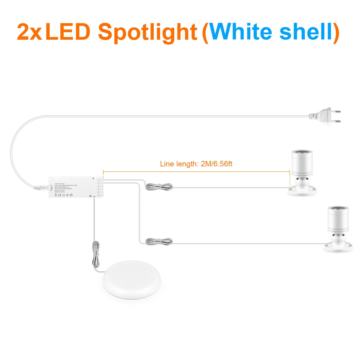3W 12V Aluminum Dimmable LED Spotlight for Ceiling Light Toy Wine Cooler Display Souvenir Collect Cabinet Shelf,Decorative Lamps Oasis Select 2xSpotlight White Neutral White