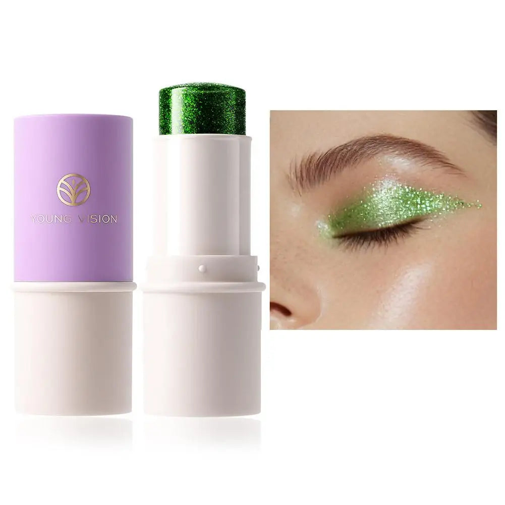 Holographic Body Glitter Stick – Festival Face & Hair Makeup Body Glitter Stick Oasis Select 06 green