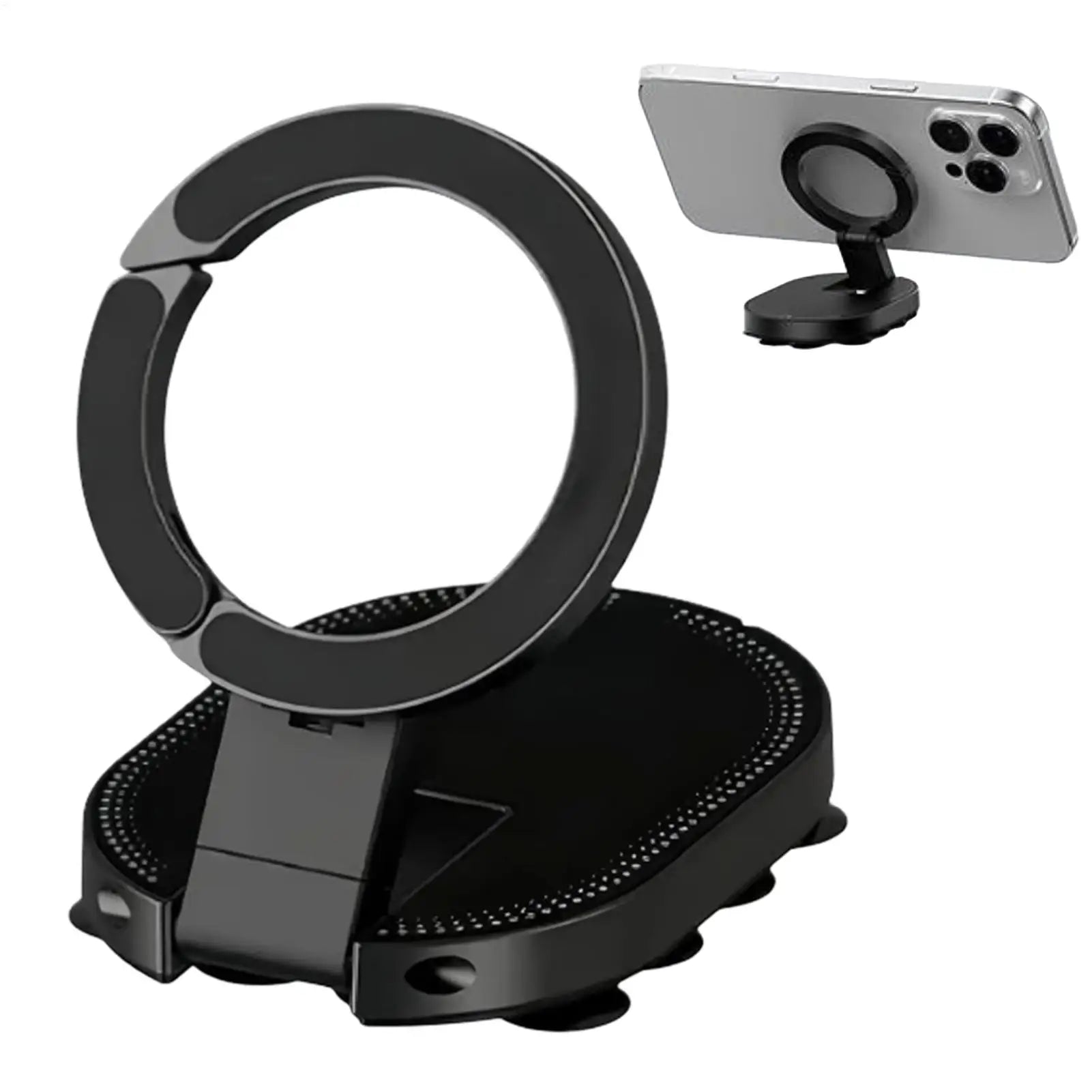 360 Degree Adjustable Car Phone Holder Mount Magnetic Phone Mount Suction Cup Automobile Navigation Stand for Home Travel Gym Oasis Select