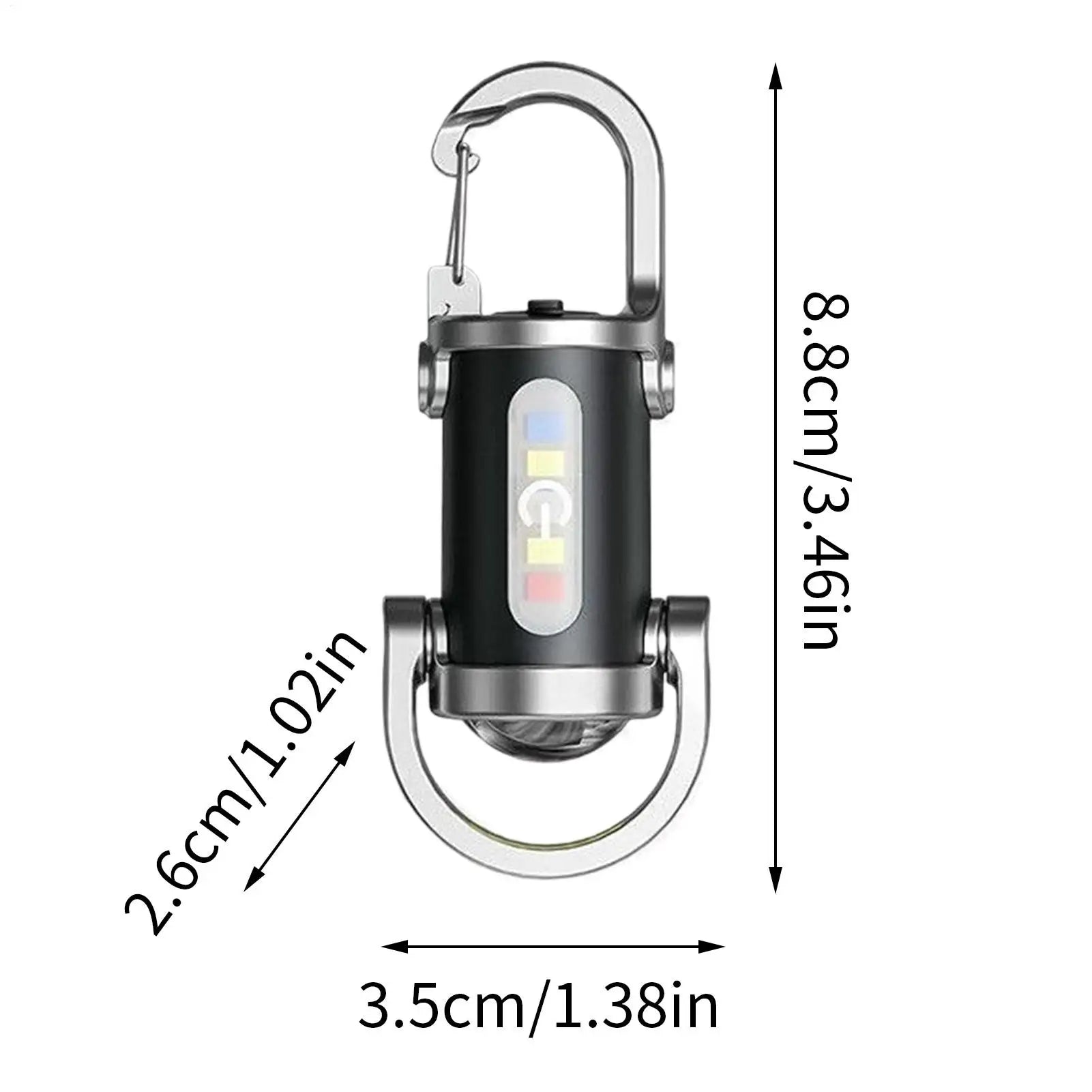 USB Rechargeable LED Keychain Flashlight – Waterproof 1600LM