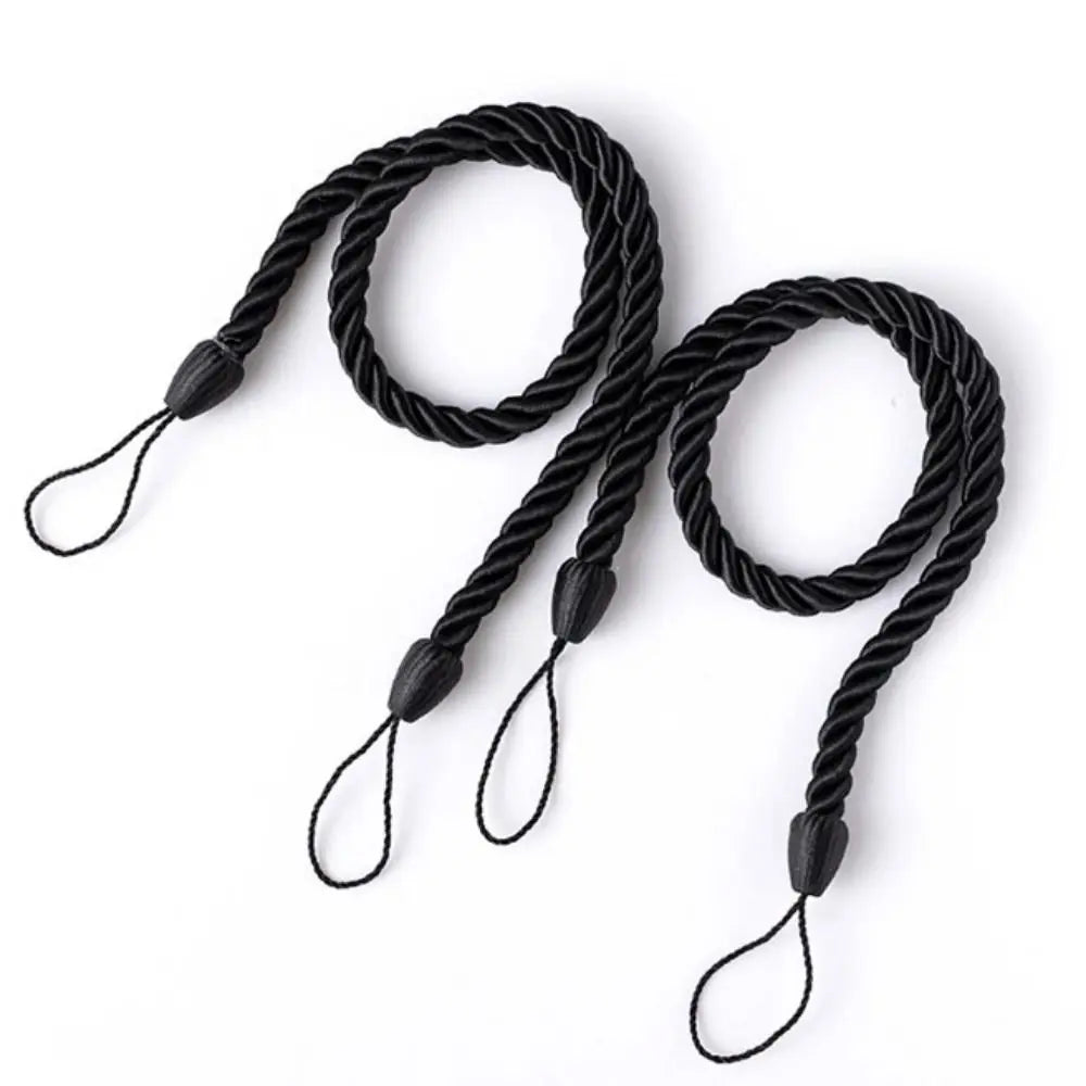 Handmade Woven Curtain Tiebacks 2-Pack – Multicolor Boho Style