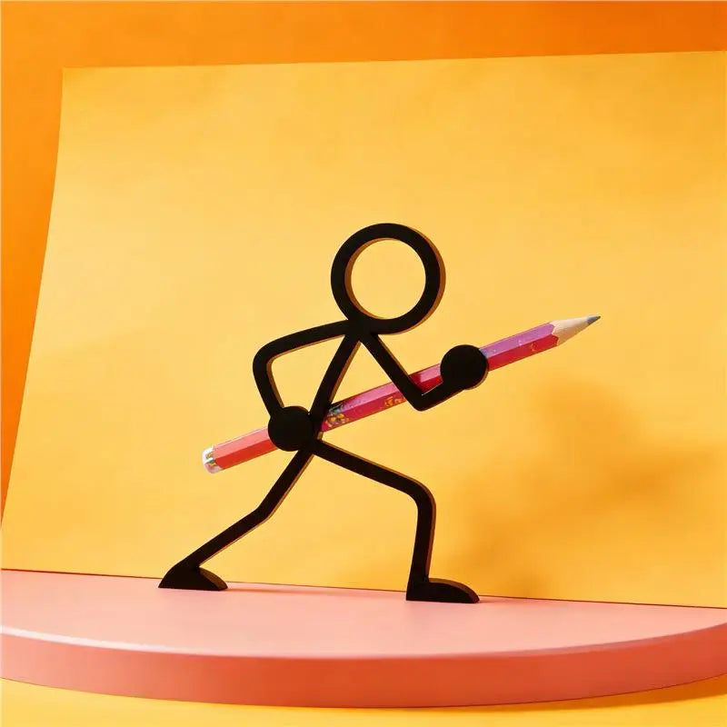 Creative 3D Printed Stick Figure Pencil Holders Pen Stands Pen Pots Desktop Ornaments Office School Supplies Stationery Gift Oasis Select A3