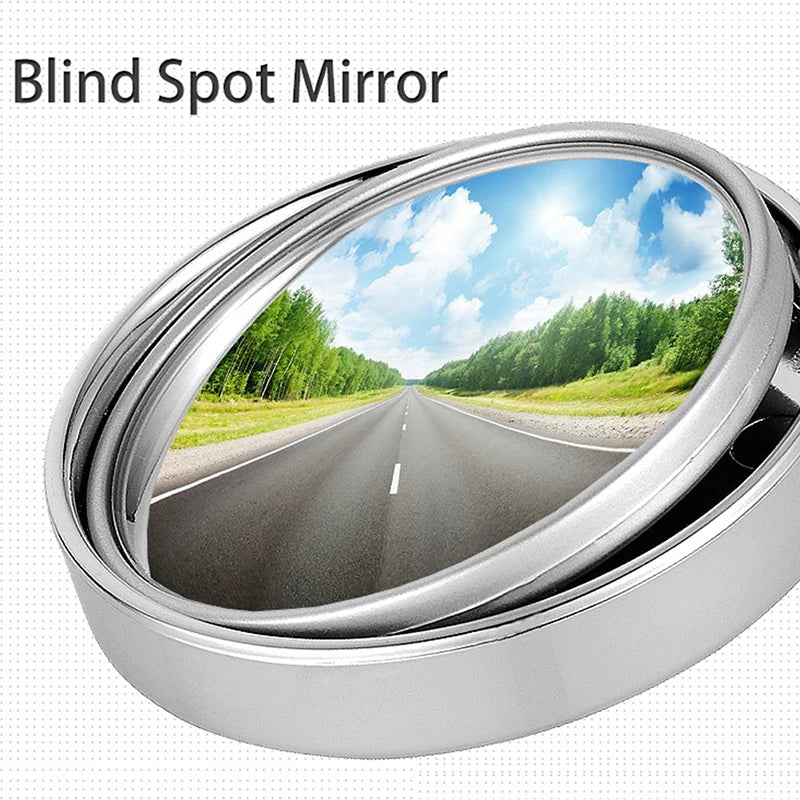 2PCS 75MM 3R-036 Stick-on Convex Blind Spot Rearview Mirror With Adjustable Wide Angle Oasis Select