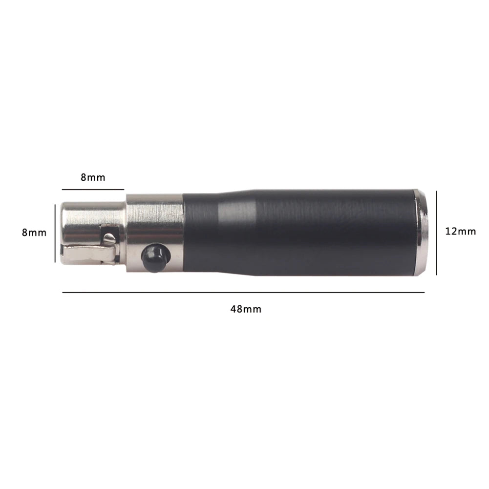 Mini XLR 3 4 Pin Female Converter Adapter Audio Adapter Audio Connector Adapter Black Microphone Audio Equipment Oasis Select