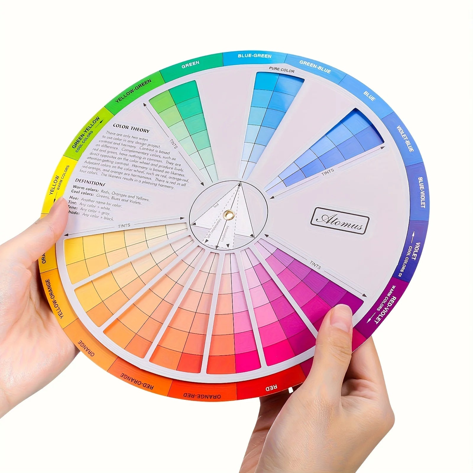 1pc International Standard Color Gradient Wheel,Creative Color Wheel and Mixing Chart -Art Teaching Tool with Color Theory Guide Oasis Select